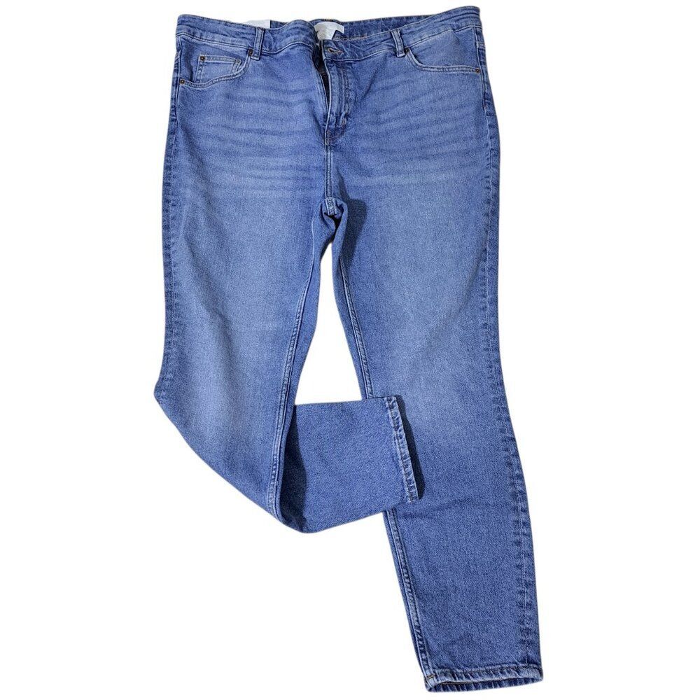 H&M Women's Light Blue Denim High Waist Skinny Jeans Plus Size XXL